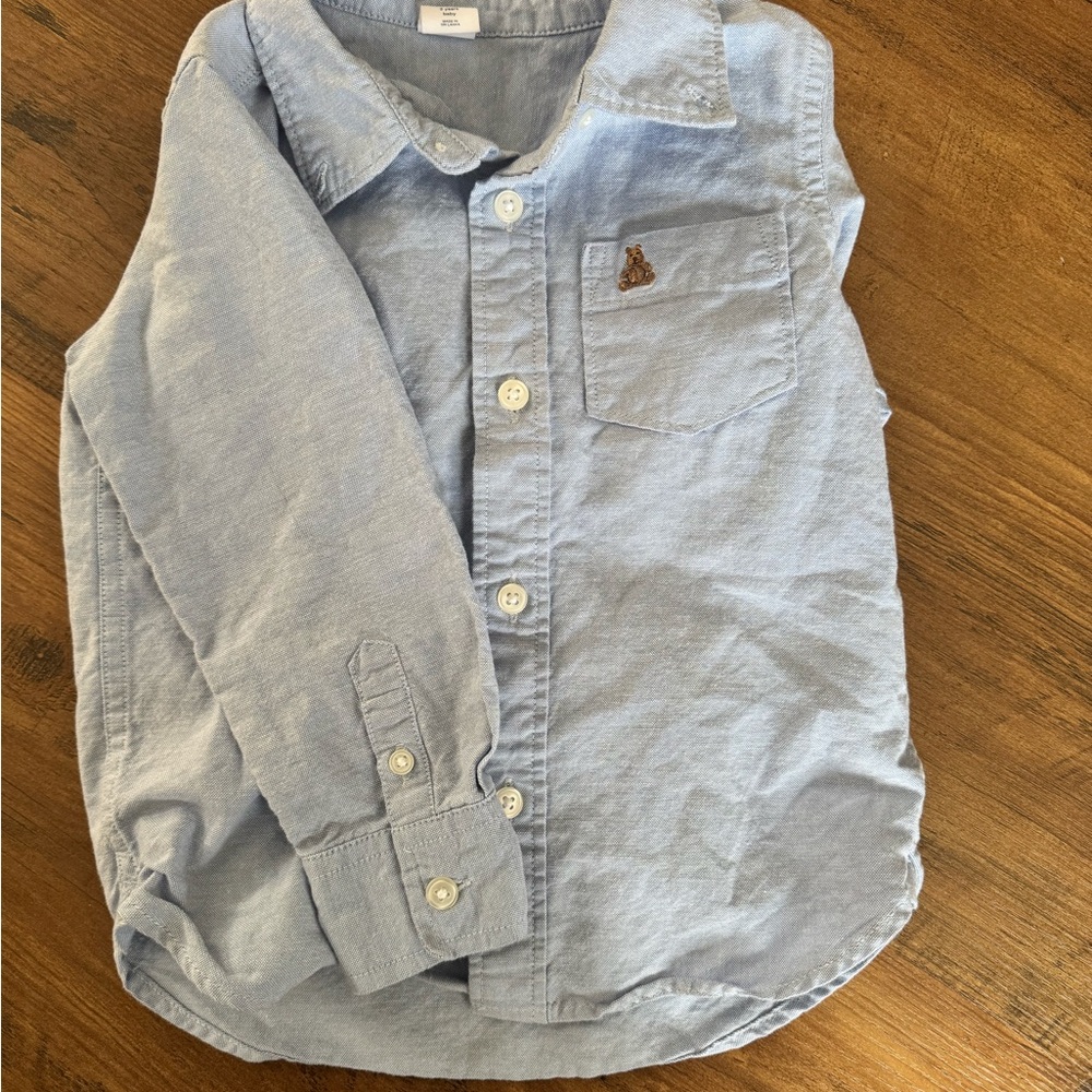 GAP Light Blue Kids Button-Down Shirt